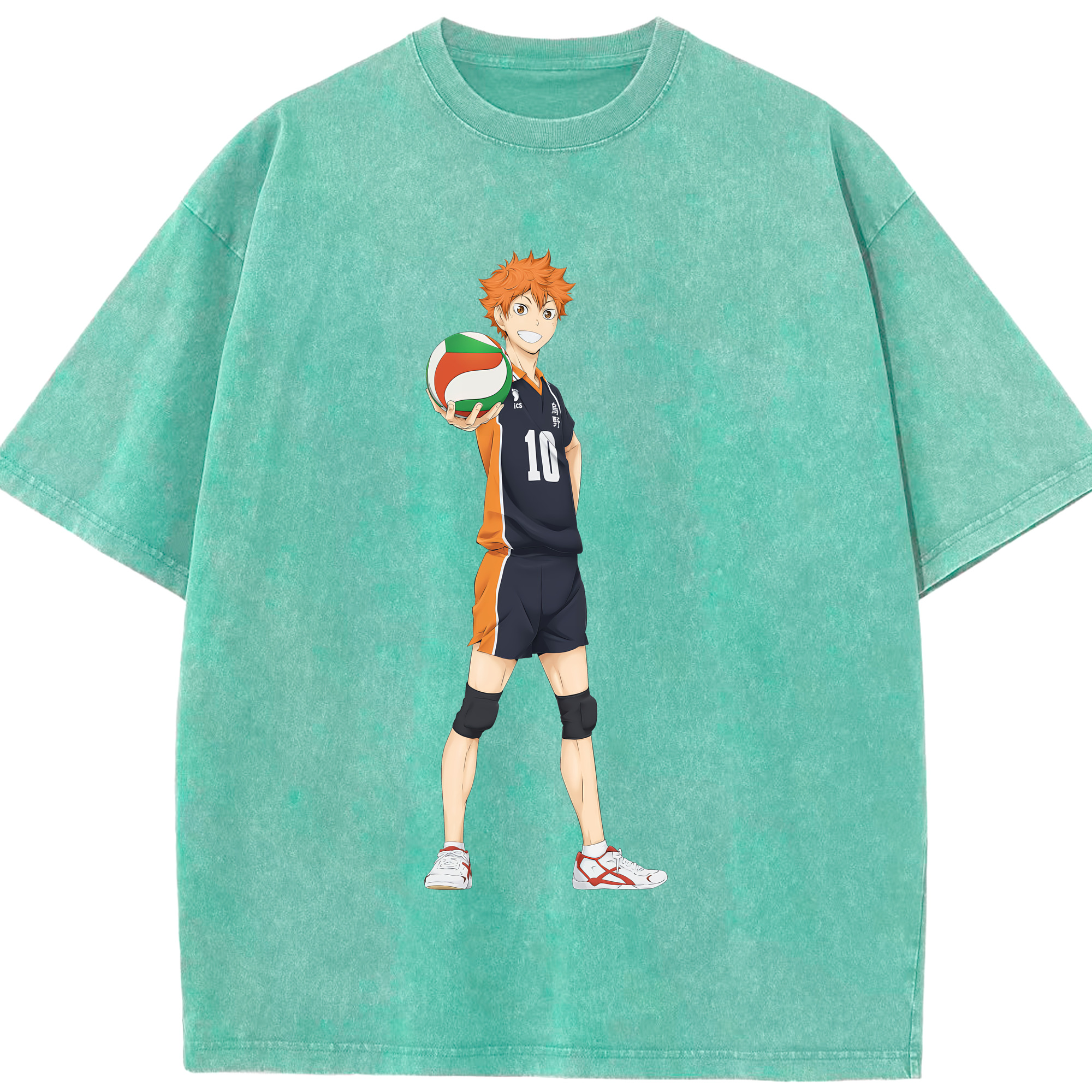 （画像用） ハイキュー!! Haikyu!! 綿100% ヴィンテージ風 半袖Tシャツ（フロントプリント）
